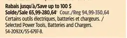 Canadian Tire Maximum Selected Power Tools, Batteries and Chargers offer