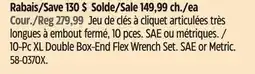 Canadian Tire MAXIMUM 10-Pc XL Double Box-End Flex Wrench Set offer