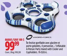 Canadian Tire Inflatable 4-Person Party Island with Cooler and Cupholders offer