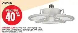 Canadian Tire LED Garage Light, 8000 Lumens. Adjustable light blades offer