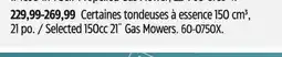 Canadian Tire CERTIFIED Selected 150cc 21˝ Gas Mowers offer
