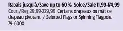 Canadian Tire Selected Flags or Spinning Flagpole offer