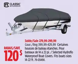 Canadian Tire Selected Hydroflo Waterproof Boat Covers offer