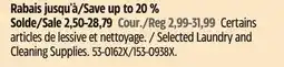 Canadian Tire Selected Laundry and Cleaning Supplies offer