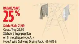 Canadian Tire type A Wire Gullwing Drying Rack offer