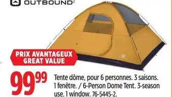 Canadian Tire Outbound 6-Person Dome Tent offer