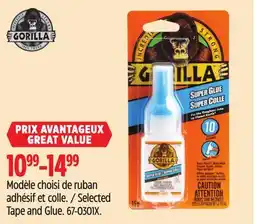 Canadian Tire Gorilla Selected Tape and Glue offer