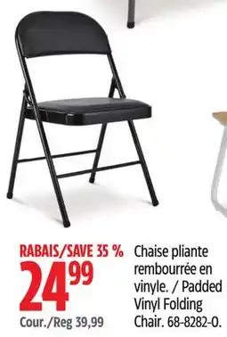 Canadian Tire FOR LIVING Padded Vinyl Folding Chair offer