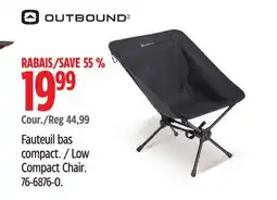 Canadian Tire OUTBOUND Low Compact Chair offer