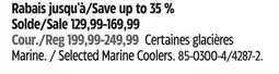 Canadian Tire Selected Coleman Marine Coolers offer