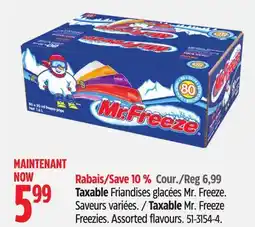 Canadian Tire Taxable Mr. Freeze Freezies offer