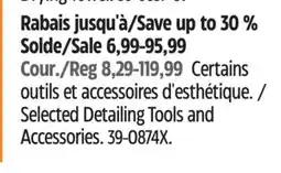 Canadian Tire Selected Detailing Tools and Accessories offer