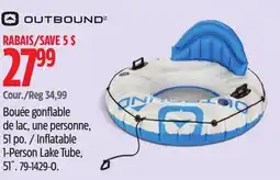 Canadian Tire Outbound Inflatable 1-Person Lake Tube, 51˝ offer