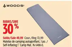 Canadian Tire Woods Self-Inflating 1˝ Camp Mat offer