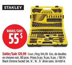 Canadian Tire STANLEY Black Chrome Socket Set offer