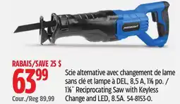 Canadian Tire Mastercraft 1 1⁄8˝ Reciprocating Saw with Keyless Change and LED offer