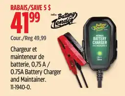 Canadian Tire 0.75A Battery Charger and Maintainer offer