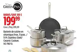 Canadian Tire GREENPAN 11-Pc Stainless-Steel/ Ceramic Cookset offer
