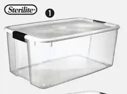 Canadian Tire Sterilite 110L Ultra Clear Tote with Latched Lid offer