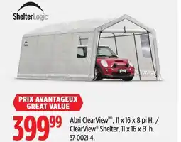 Canadian Tire ShelterLogic ClearView Shelter, 11 x 16 x 8´ h offer