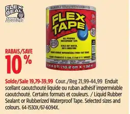 Canadian Tire Flex Seal Selected sizes and colours offer