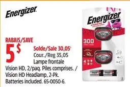 Canadian Tire Energizer Vision HD Headlamp, 2-Pk. Batteries included offer