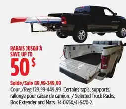 Canadian Tire Erickson Selected Truck Racks, Box Extender and Mats offer