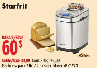 Canadian Tire Starfrit 2-lb Bread Maker offer