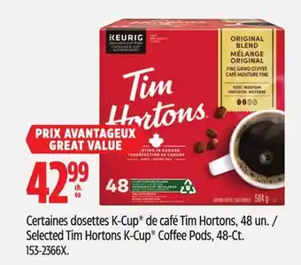 Canadian Tire Selected Tim Hortons K-Cup Coffee Pods, 48-Ct offer