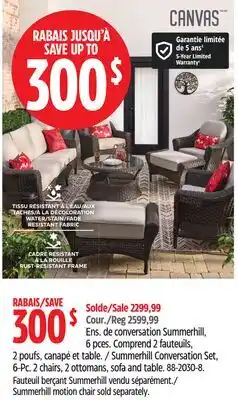 Canadian Tire CANVAS Summerhill Conversation Set offer