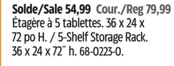Canadian Tire 5-Shelf Storage Rack offer