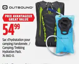 Canadian Tire Outbound Camping/Trekking Hydration Pack offer