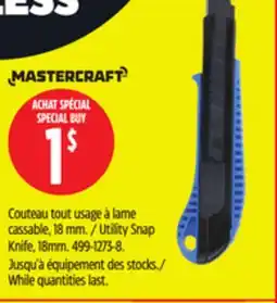 Canadian Tire Mastercraft Utility Snap Knife offer