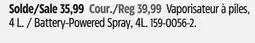 Canadian Tire Scotts Battery-Powered Spray offer