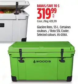 Canadian Tire WOODS Roto 55L Cooler. Selected colours offer