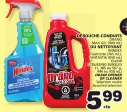 Marches Tradition DRANO MAX GEL, WINDEX, FANTASTIK OR SCRUBBING BUBBLES DRAIN OPENER OR CLEANER offer