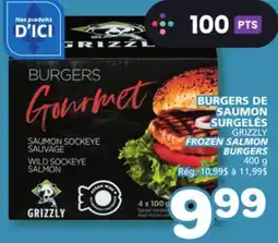 Marches Tradition GRIZZLY FROZEN SALMON BURGERS offer