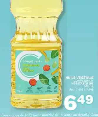 Marches Tradition COMPLIMENTS VEGETABLE OIL offer