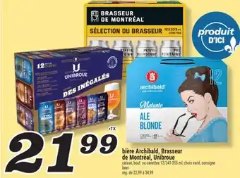 Marché Richelieu bière Archibald, Brasseur de Montréal, Unibroue | beer offer