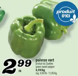 Marché Richelieu poivron vert | green sweet pepper offer