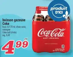 Marché Richelieu BOISSON GAZEUSE COKE | COKE SOFT DRINKS offer