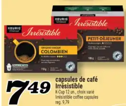 Marché Richelieu capsules de café Irrésistible | Irrésistible coffee capsules offer