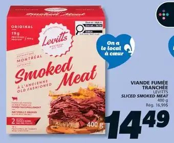 IGA LEVITTS SLICED SMOKED MEAT offer
