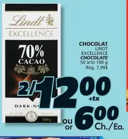 IGA CHOCOLAT LINDT EXCELLENCE offer