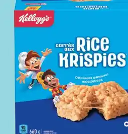 IGA KELLOGG'S RICE KRISPIES BARS, RICE SQUARESOR TARTLETS offer