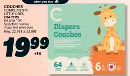 IGA COMPLIMENTS LITTLE ONES DIAPERS offer