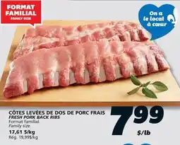 IGA FRESH PORK BACK RIBS offer