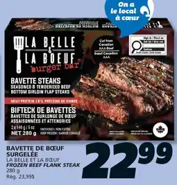 IGA LA BELLE ET LA BŒUF FROZEN BEEF FLANK STEAK offer