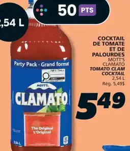 IGA MOTT'S CLAMATO TOMATO CLAM COCKTAIL offer