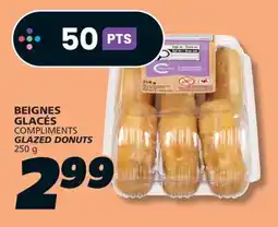 IGA COMPLIMENTS GLAZED DONUTS offer